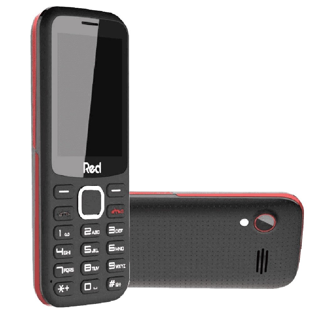 celular red mega m010f - preto/vermelho