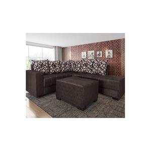 SOFA TOPAZIO TE-191 3+2 LUG. C/CHAISE + PUFF 861 VINHO VELUDO