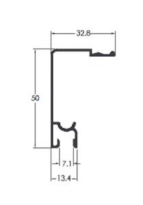 Perfil Hyspex Trilho Sup.s/escova 6mm 72474 Bco