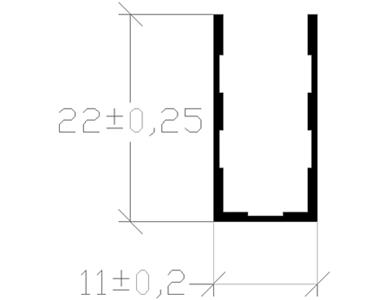 Perfil Hispex Guia Sup.fris.portao Pu Bco 70025 22 X 11,