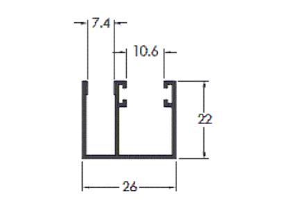 Perfil Hispex Trilho 26,00 X 22,00 Branco 72472