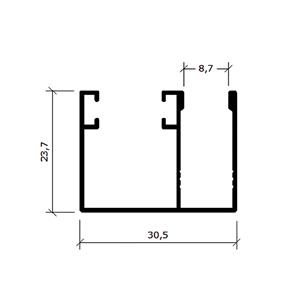 Perfil Hispex Trilho Inf.30,5 X 23,7 -bco 70118