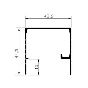 PERFIL HYSPEX CAIXA BOX NOVO 44,5 X 43,6 77040 BCO