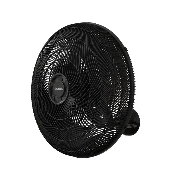 Ventilador Ventisol Oscilante Parede 50cm New Preto/Gris Plástico 220V